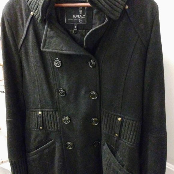 Buffalo Double Breasted Ladies Wool Coat - Picture 2 of 7